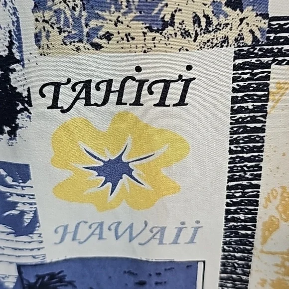 CROSSINGS, men's XL casual button-down shirt. Tropical print. EXCELLENT. - Picture 5 of 10